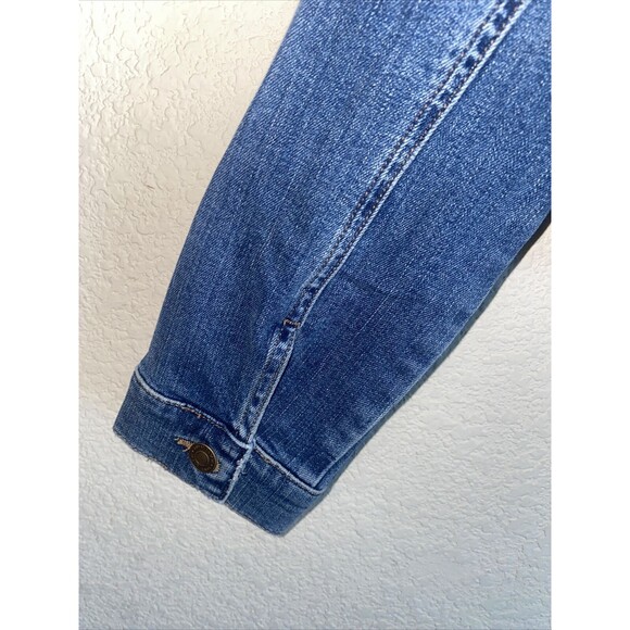 new Mavi Jeans Samantha Crop jean jacket Distressed S Y2k 90s goth grunge - Picture 8 of 12